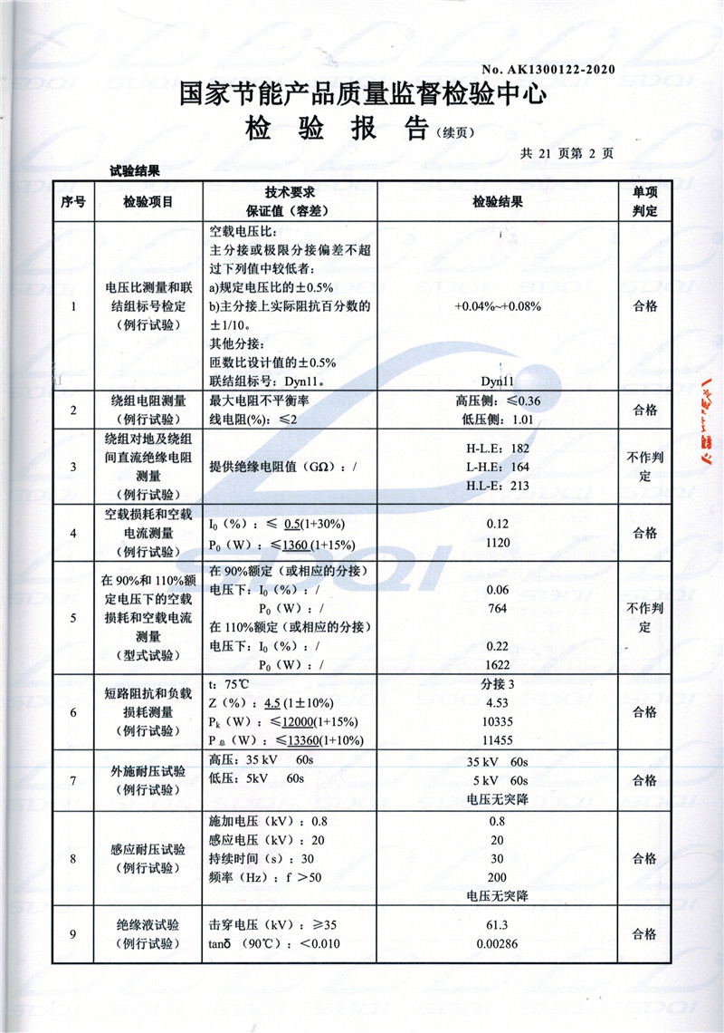 高低压试验报告-S11-1250舞阳舞阳舞阳油浸式变压器-2.jpg